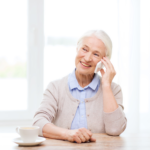 volunteer talking on the phone