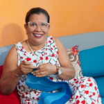 picture of woman doing crochet