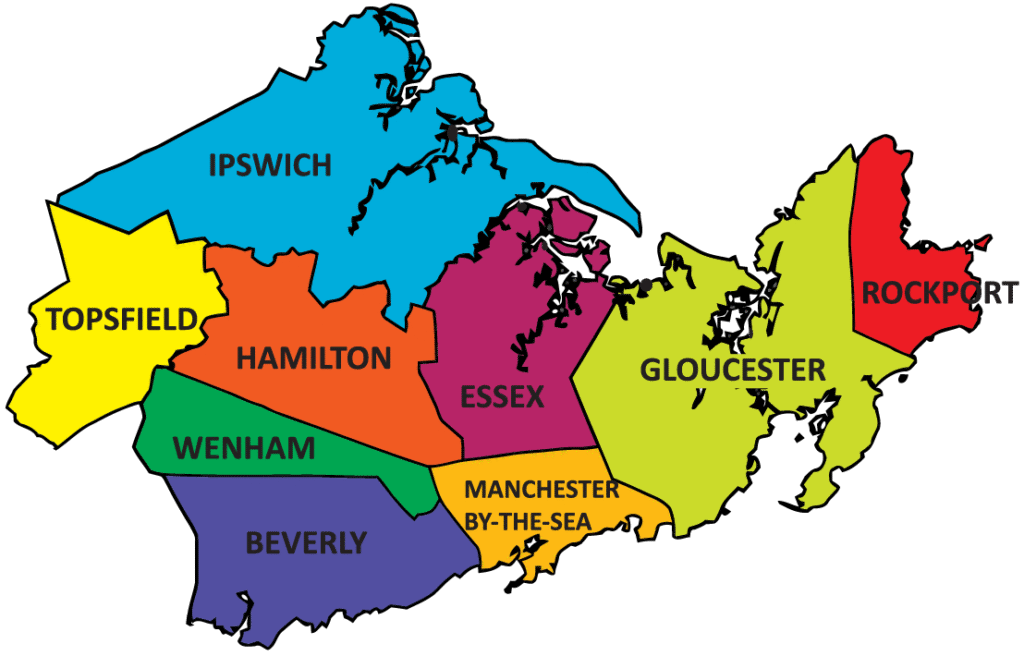 map showing nine communities served by SeniorCare